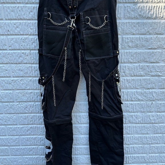Gothic Cargo Style Skull Print Pants Size M - Picture 7 of 10